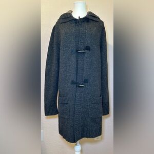 Fishermen Out of Ireland wool sweater grey gray longline chunky knit heavy thick